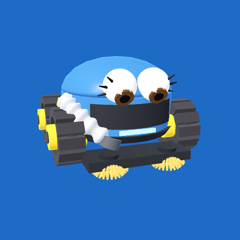 The friendly blue vacuum machine from Vacuum by Calm Machines